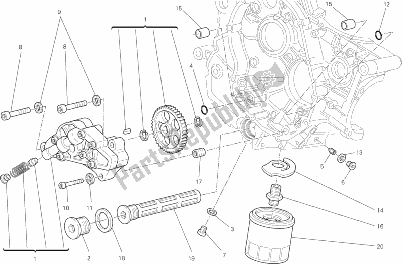 Toutes les pièces pour le Pompe à Huile - Filtre du Ducati Monster 795 ABS Corse Stripe CHN-Thailand 2014